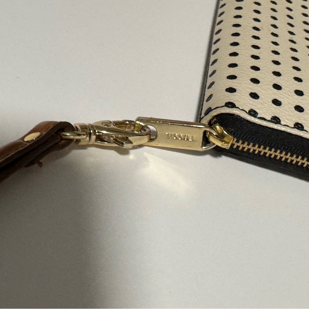 Fossil Polka Dot Wallet With Gold Zipper - image 7